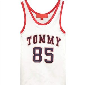 HILFIGER COLLECTION SATIN BASKETBALL JERSEY